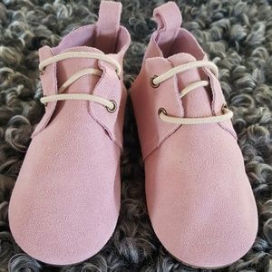 Rosewood Pink Suede Oxfords